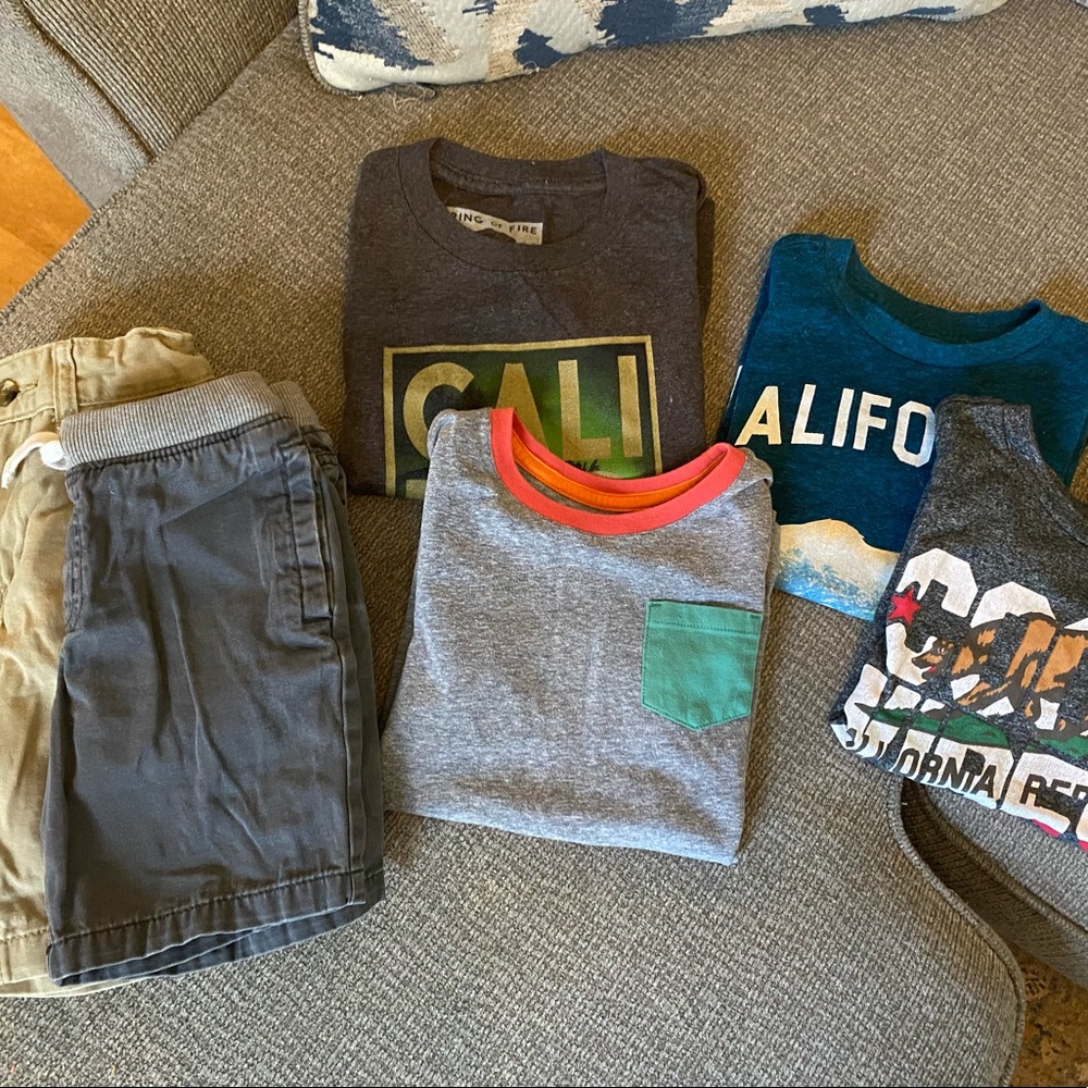 5T Toddler Boy California Graphic Tee Bundle